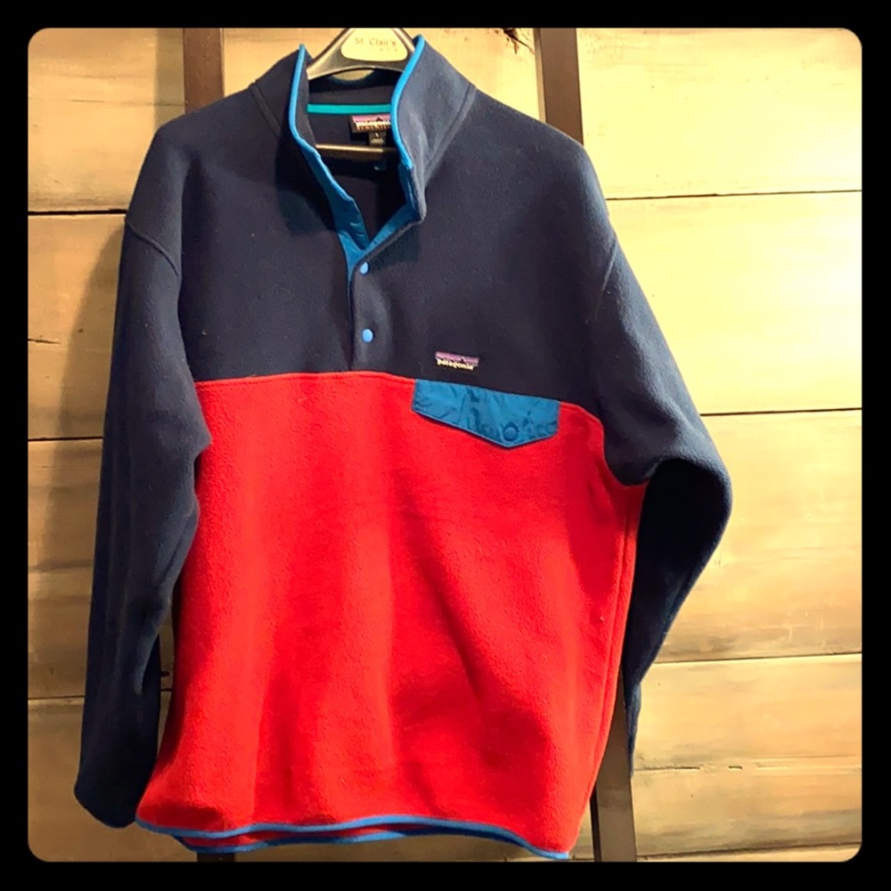A Patagonia quarter button up fleece